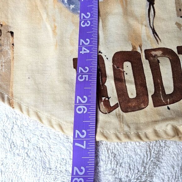 Western Cowboy Patriotic Rodeo Keyhole Neckline Snap Closure Long Sleeve Shirt - Picture 13 of 14